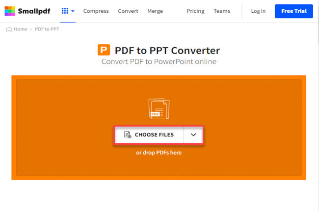 free online PDF to PPT converter Smallpdf