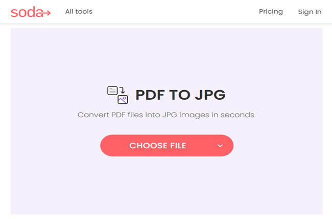 convert PDF to JPG for free with SodaPDF