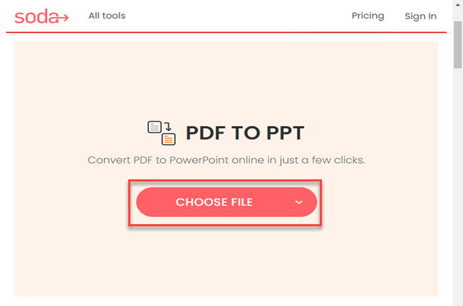 online PDF to PPT converter SodaPDF