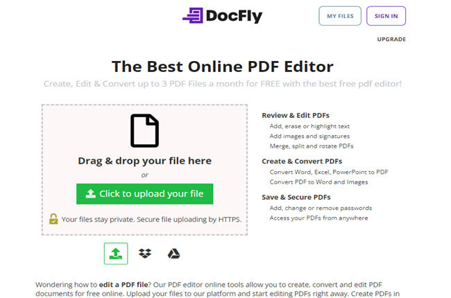 cloud based PDF editor DocFly