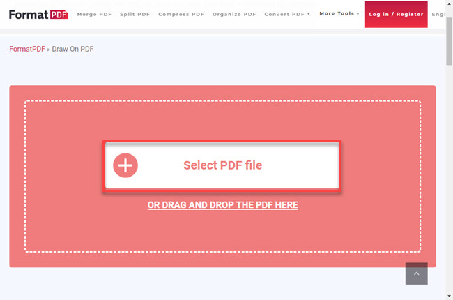 draw on PDF online using Format PDF