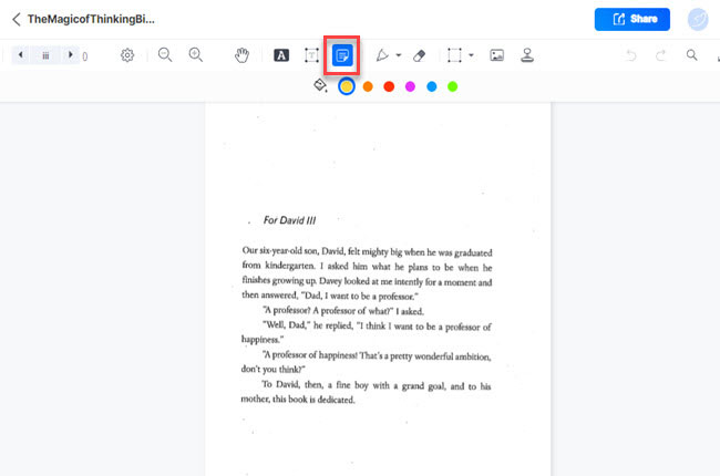add notes to PDF online