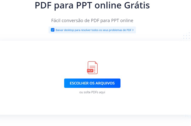 lightpdf online envio converter pdf para ppt grátis