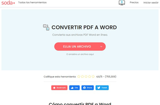 sodapdf convertidor de pdf a word gratis
