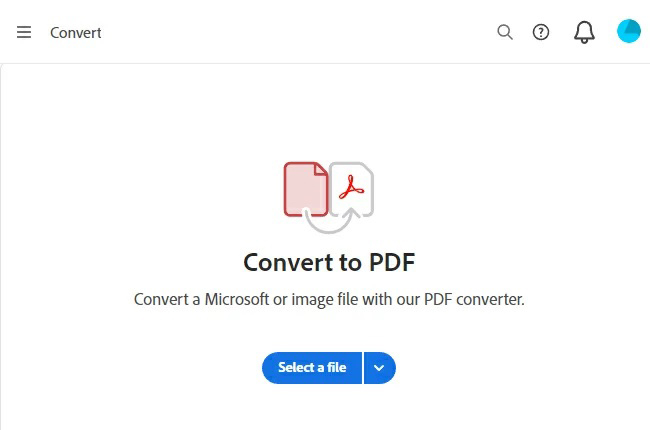 PNG online via Adobe in PDF umwandeln