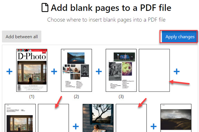 PDF leere Seite einfügen