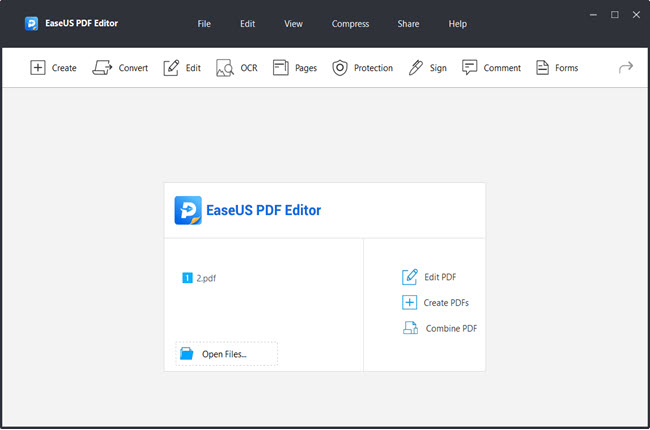 open a PDF in EaseUS PDF editor