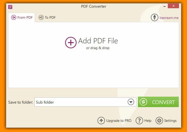 PDF-Datei auf IceCream PDF Converter hochladen