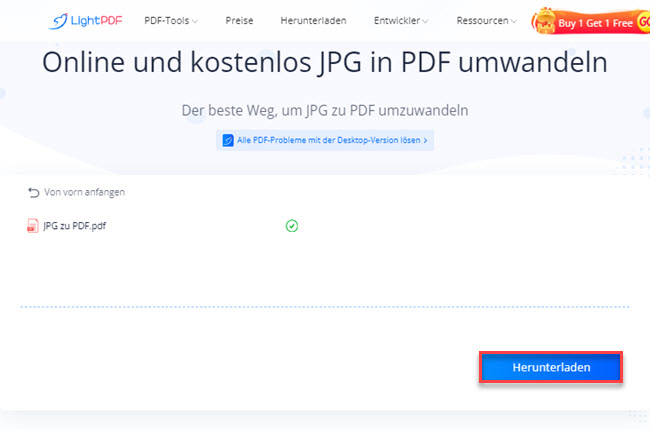 JPG zu PDF konvertieren