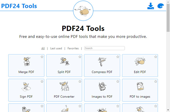 Sejda PDF editor alternative PDF24 Tools
