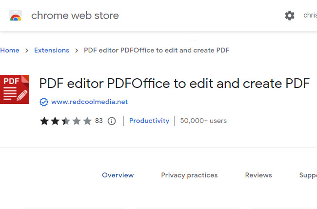 Chrome PDF editor PDFOffice