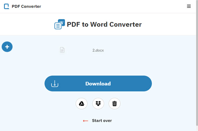turn a PDF into a Word doc on Free PDF Converter