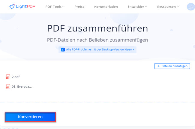 PDF online zusammenfügen