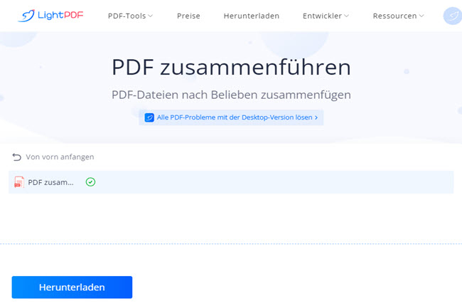 PDF-Dateien online zusammenfügen