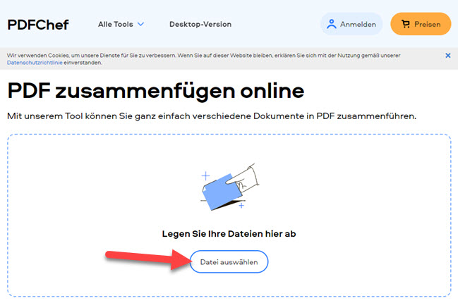 PDFs online zusammenführen