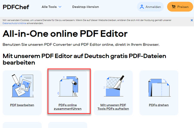 PDFChef Online Konverter