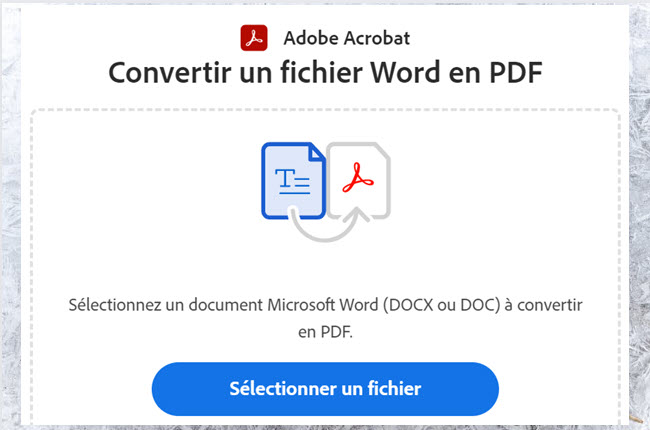 pdf en word avec Adobe