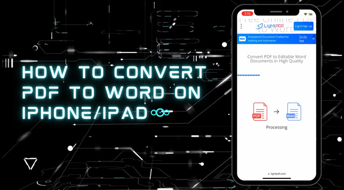 check the video guide to convert PDF to Word on iPhone
