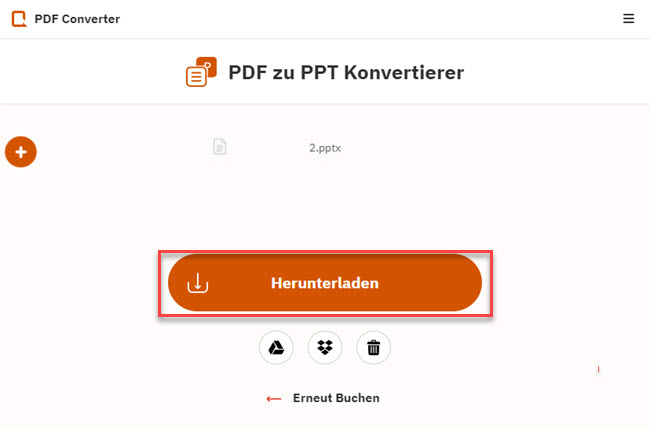 PDF via Free PDF Convert zu PPT konvertieren