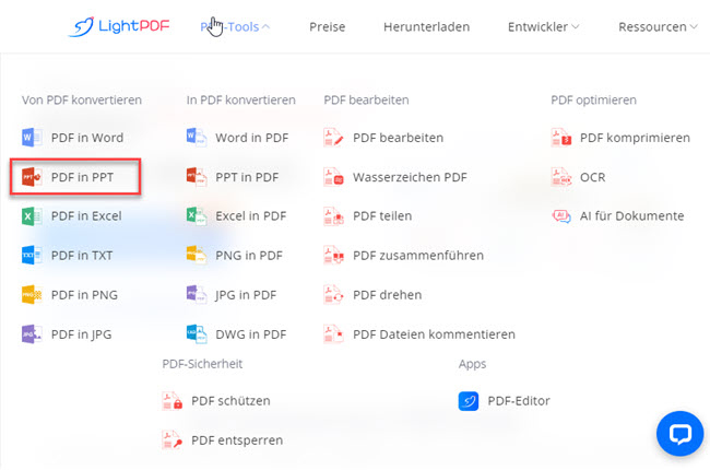 LightPDF PDF in PPT