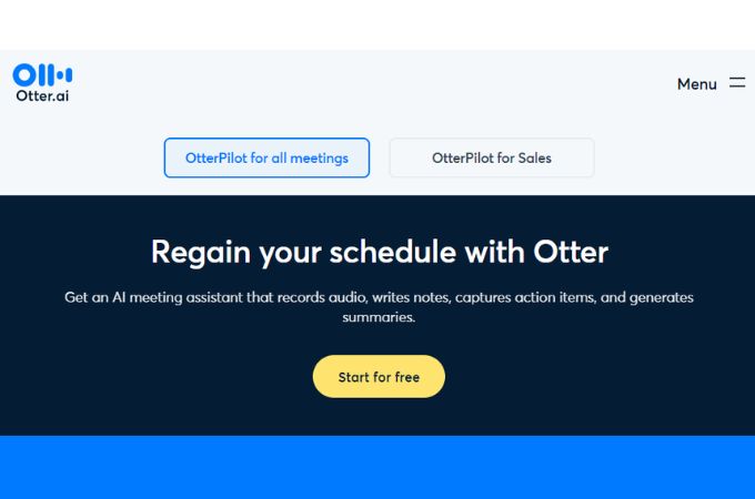 best ai tools for productivity otter ai