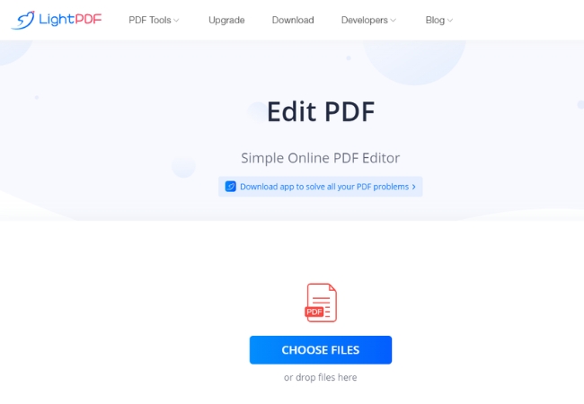 turn webpage into PDF lightpdf edit