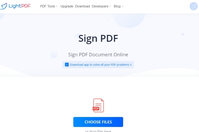 free signature generator for PDF lightpdf