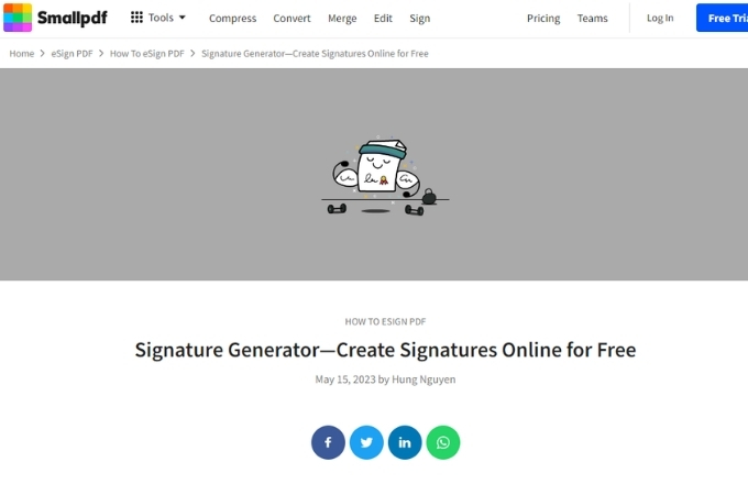 online signature with small pdf