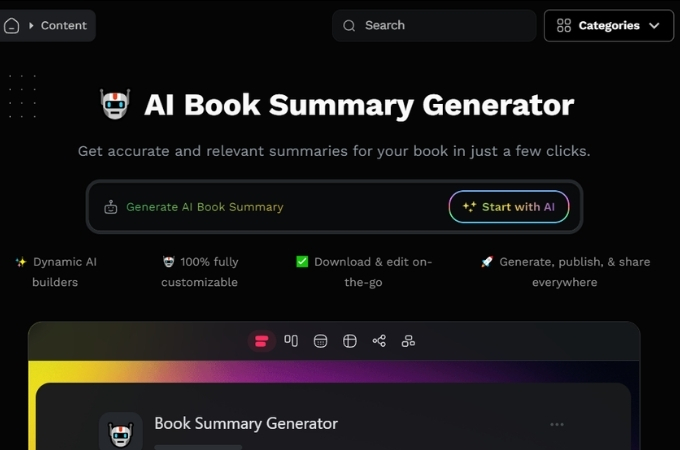 AI book summarizer taskade