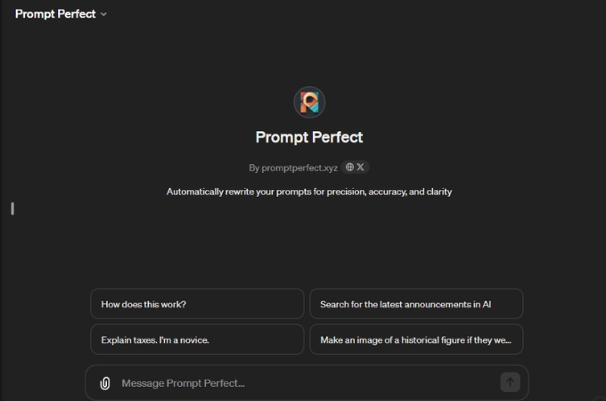 prompt perfect outil gpt