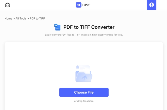 PDF to TIFF converter hipdf