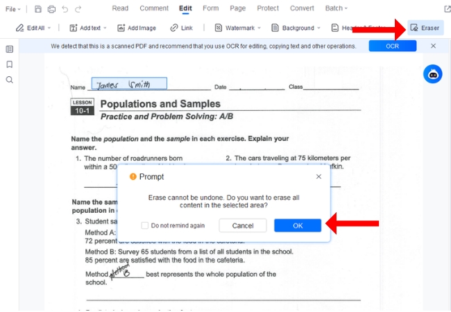 remove handwriting lightpdf