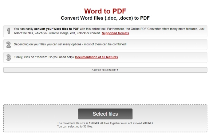 bulk convert word to PDF online2pdf