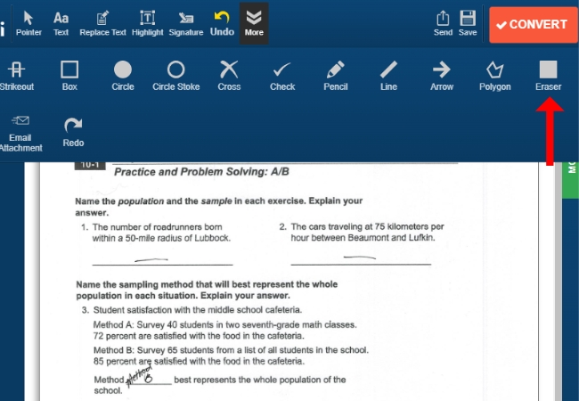 remove handwriting openpdf