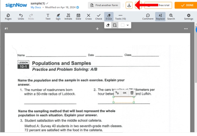 erase handwriting on pdf signnow