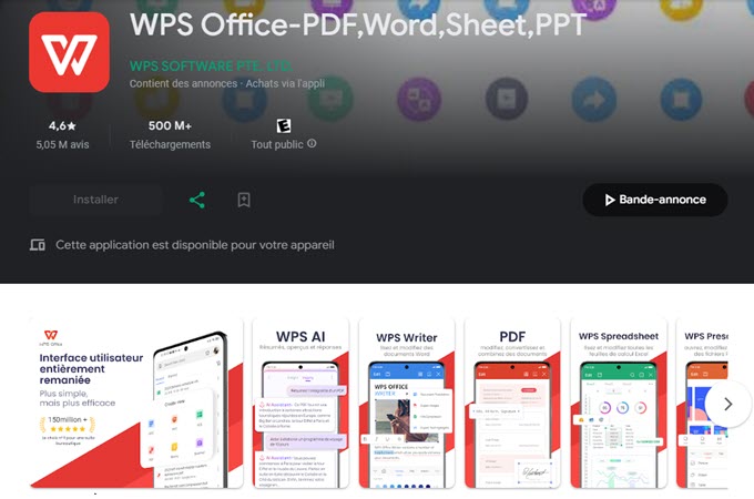 lecteur pdf wps office