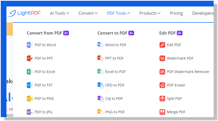 lightpdf tools