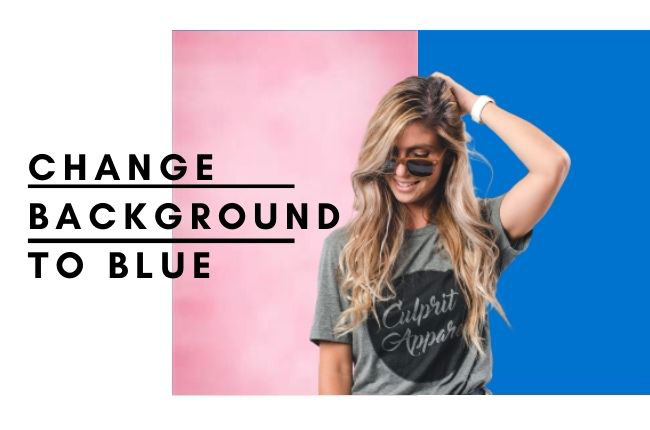 change photo background to blue