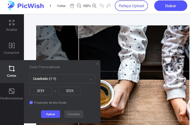 picwish crop imagem online grátis