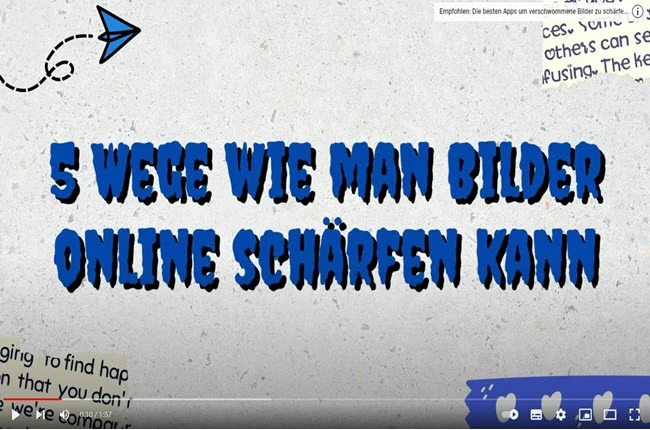 wie man Bilder online schärfen kann