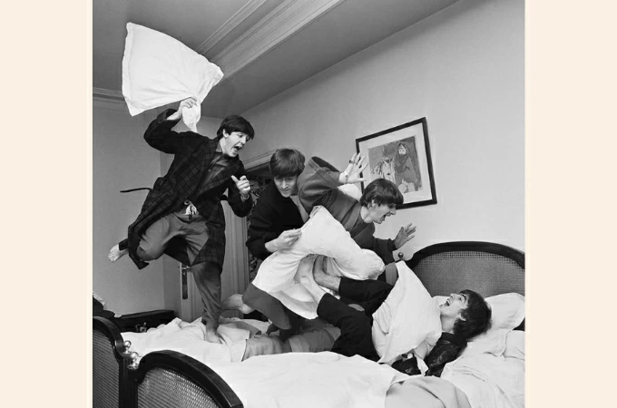the beatles pillow fight