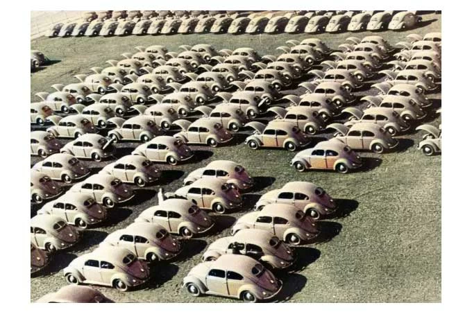 volkswagen beetle parking in color