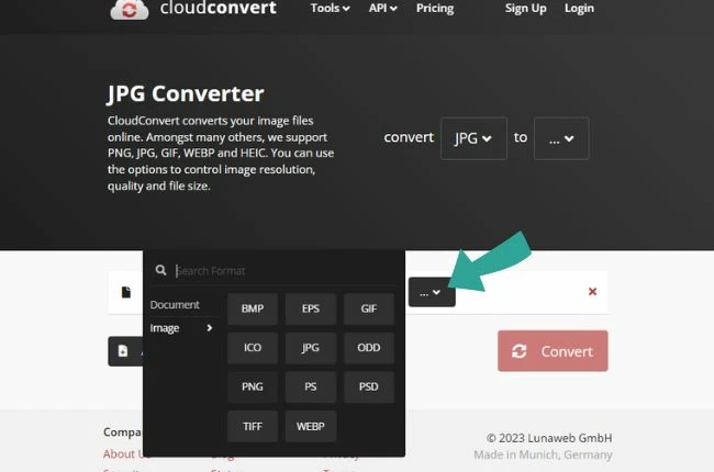 jpg png cloudconvert settings