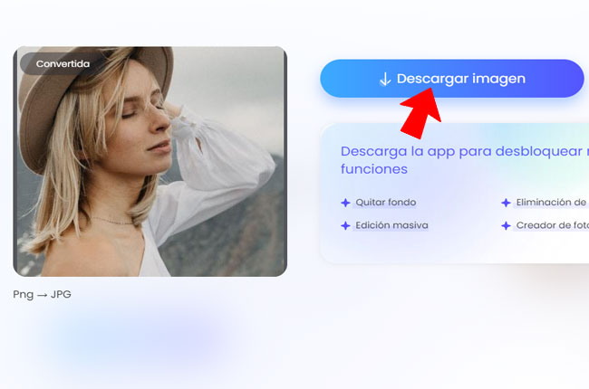 picwish descargar imagen convertida