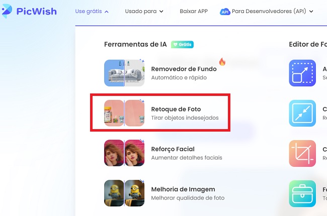 picwish ferramentas aplicativos removem emojis