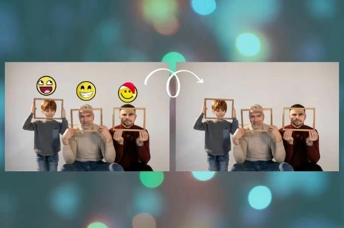 eliminar emoji de la foto