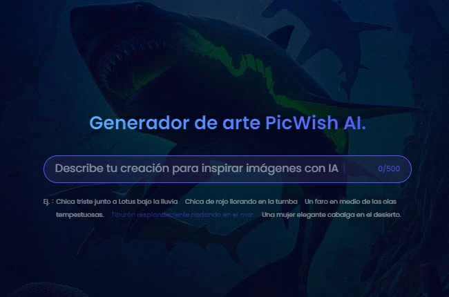 picwish ai página web del generador de arte