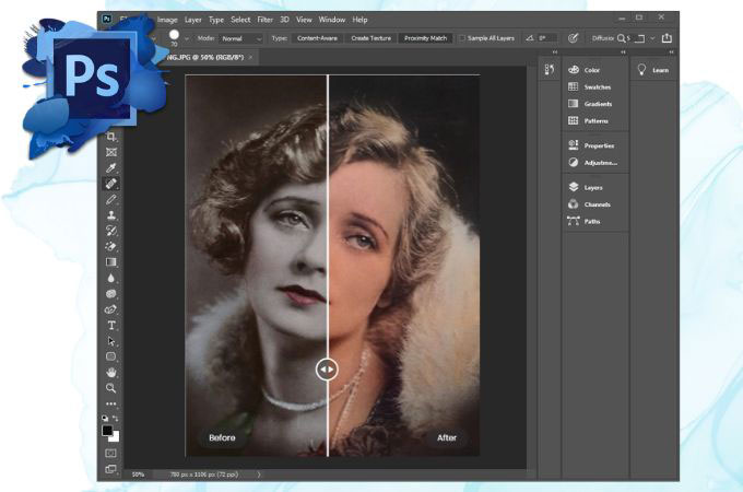 restore old photos in Photoshop
