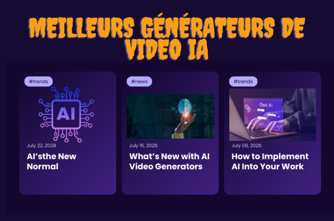 Meilleurs générateurs de vidéo IA