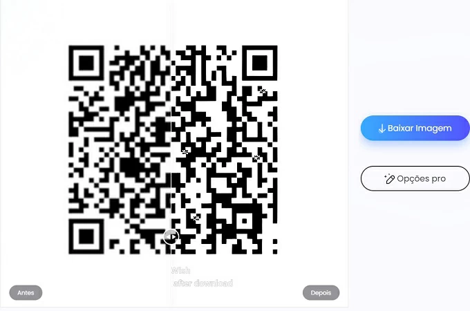 picwish corrigir código QR embaçado